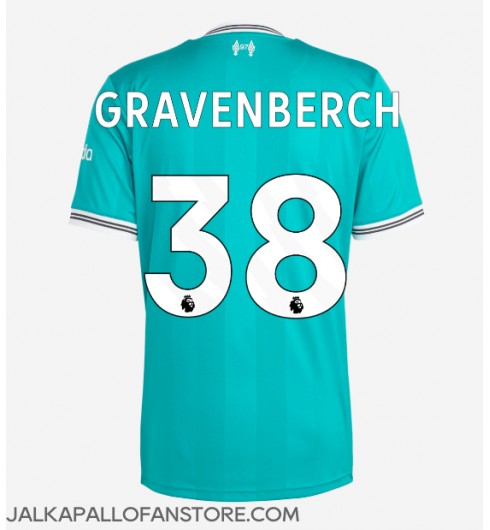 Liverpool Ryan Gravenberch #38 Kolmaspaita 2025-26 Lyhythihainen Liverpool Ryan Gravenberch #38 Kolmaspaita 2025-26 Lyhythihainen